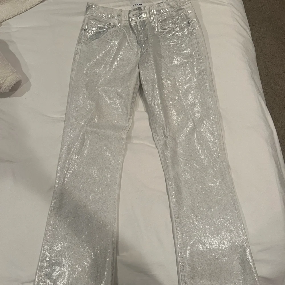 Frame Le Cropped Jeans White/metallic - Picture 3 of 4